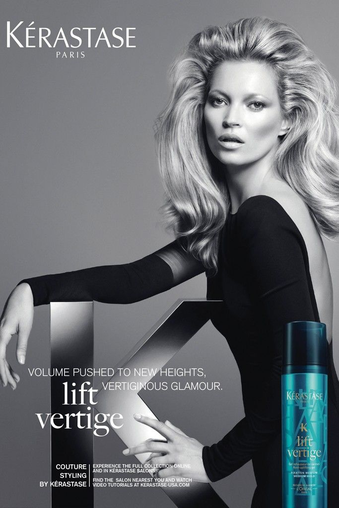 Kate Moss Kerastase Couture Styling Campaign