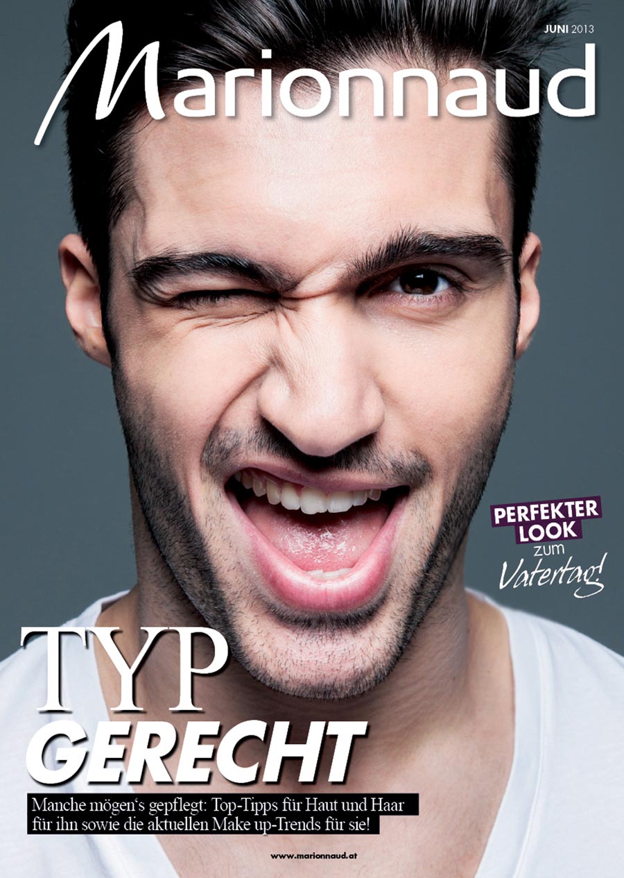 Mario Loncarski on the cover of MARIONNAUD Magazine by Stefan Gergely