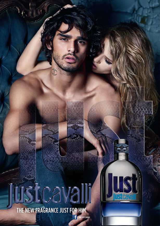 marlon teixeira just cavalli for him fragrance campaign