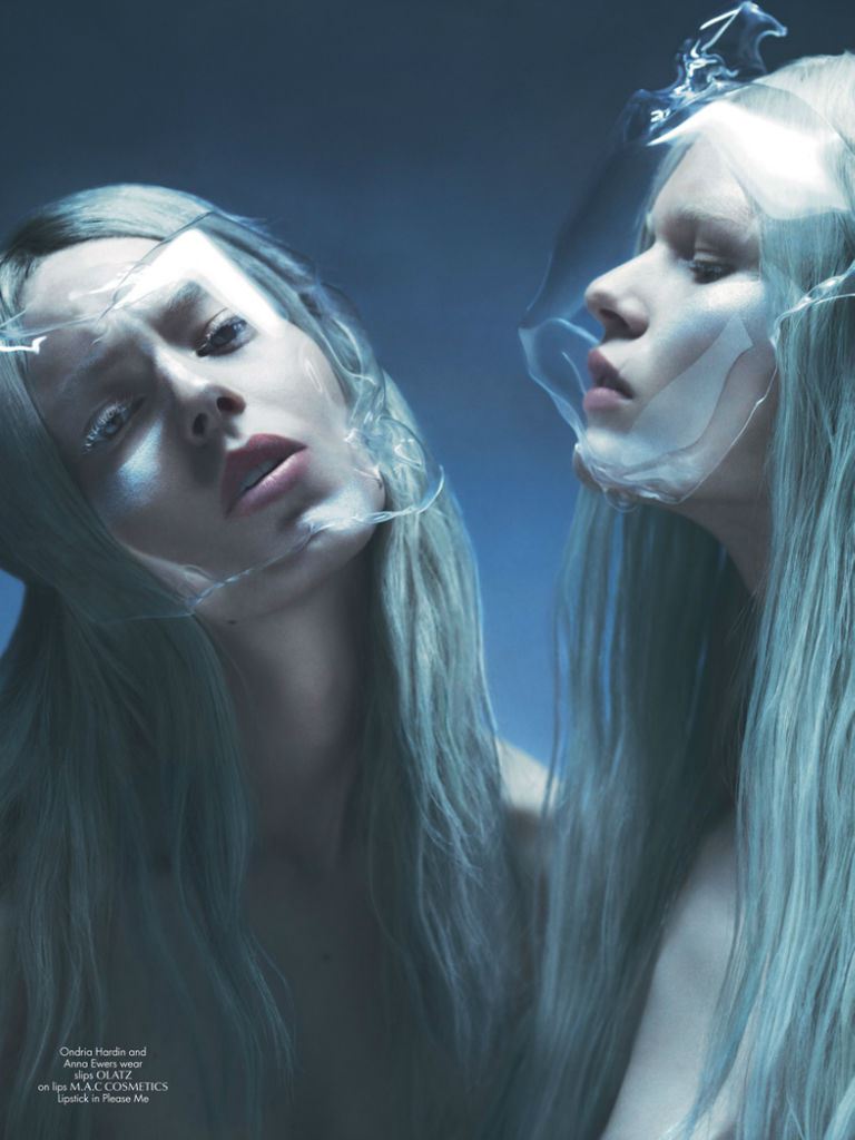 Ondria Hardin, Anna Ewers, Irina Kravchenko & Antony Hegarty by Maurizio Bavutti (2)