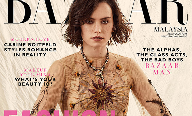 Daisy Ridley Stars in Harper's Bazaar Malaysia March 2020 Issue