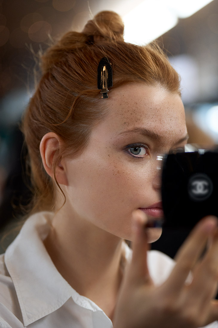 Backstage at CHANEL Fall Winter 2023 Runway Show In Paris