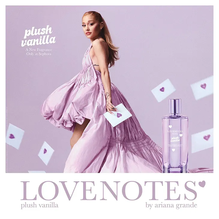 Ariana Grande Expands LOVENOTES With Plush Vanilla Fragrance