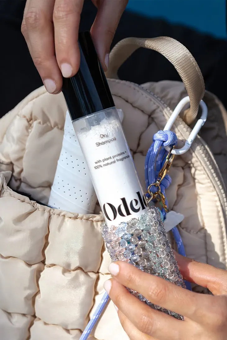 Odele x Susan Alexandra Drop Hair Care Minis in Beaded Bag Charm
