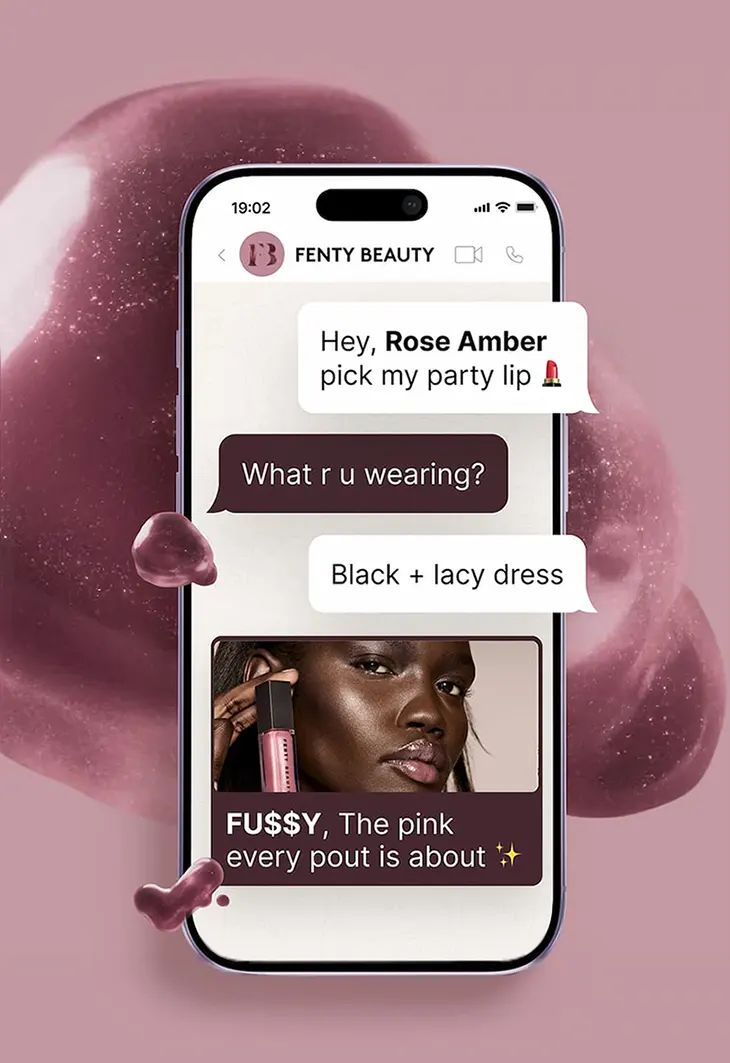 Fenty Beauty “Rose Amber” AI WhatsApp